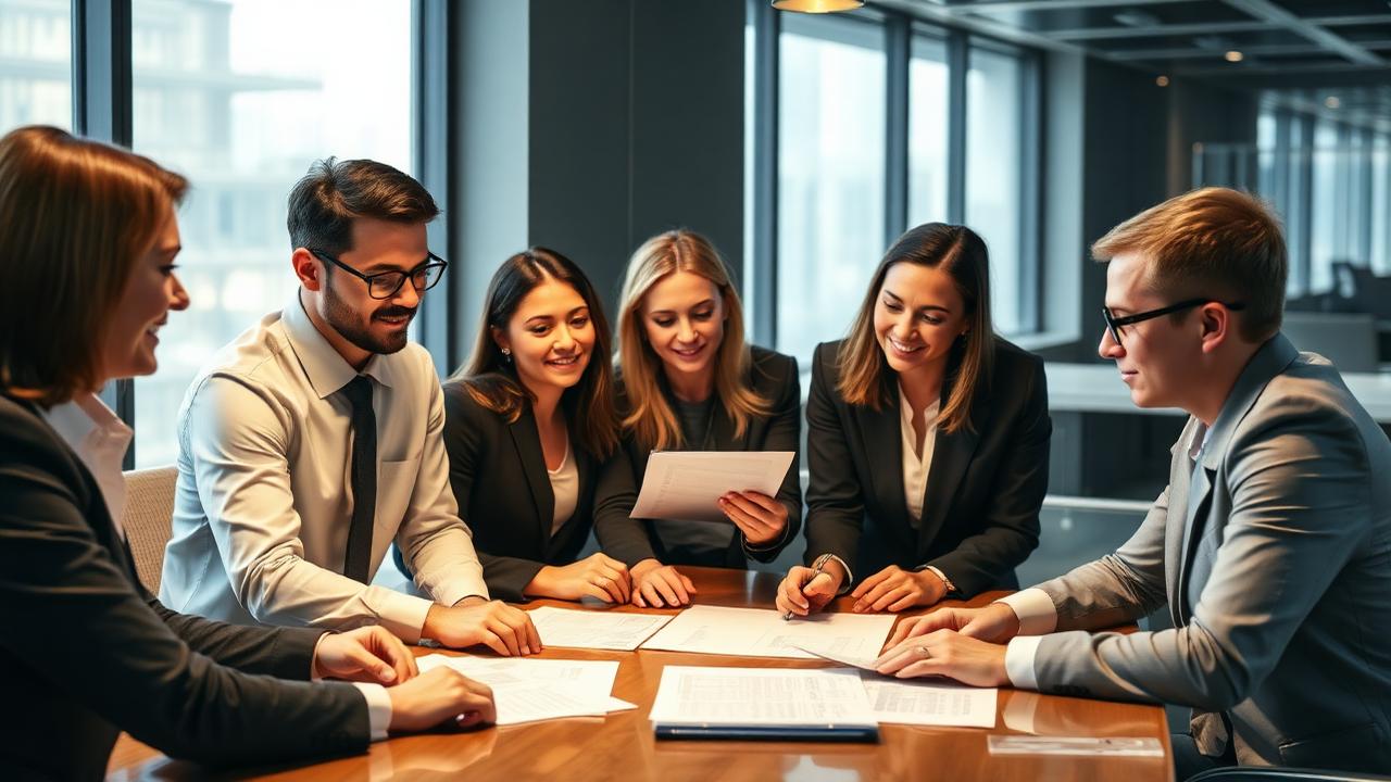 Empresários em reunião sobre antecipação de recebíveis e capital de giro B2B